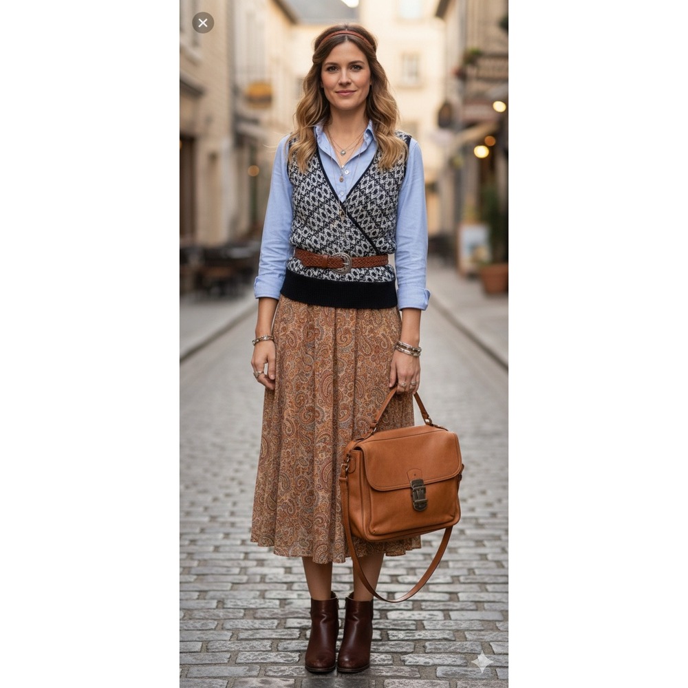 Maeve Anthropologie Sweater Vest‎ XS Knit Preppy Boho Chic Indie Academia